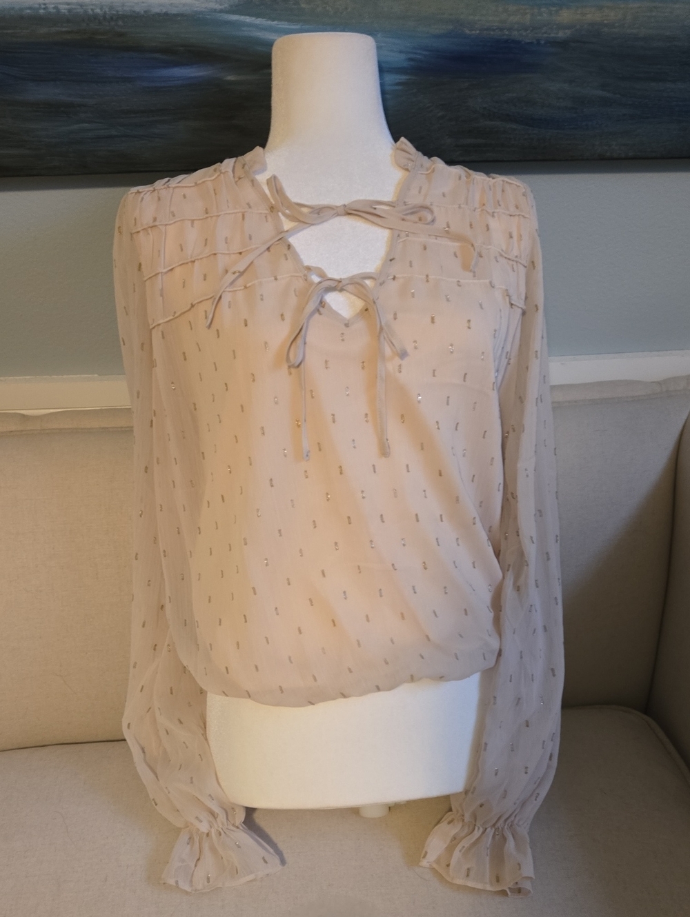 ruffle neutral top